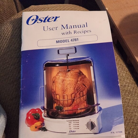 User Manual Guide & Recipes for Oster Roaster Model 4781 English & Spanish Book - Picture 1 of 5
